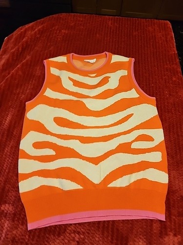 Html sweater vest orange - vest, pink