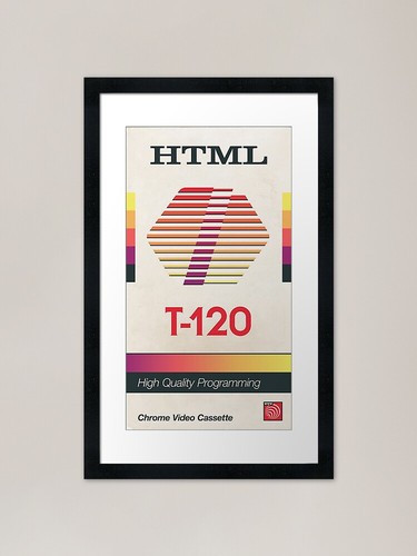 Retro blank vhs html framed - blank,
