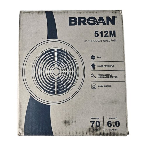 Broan 512m through wall - 6", through-wall